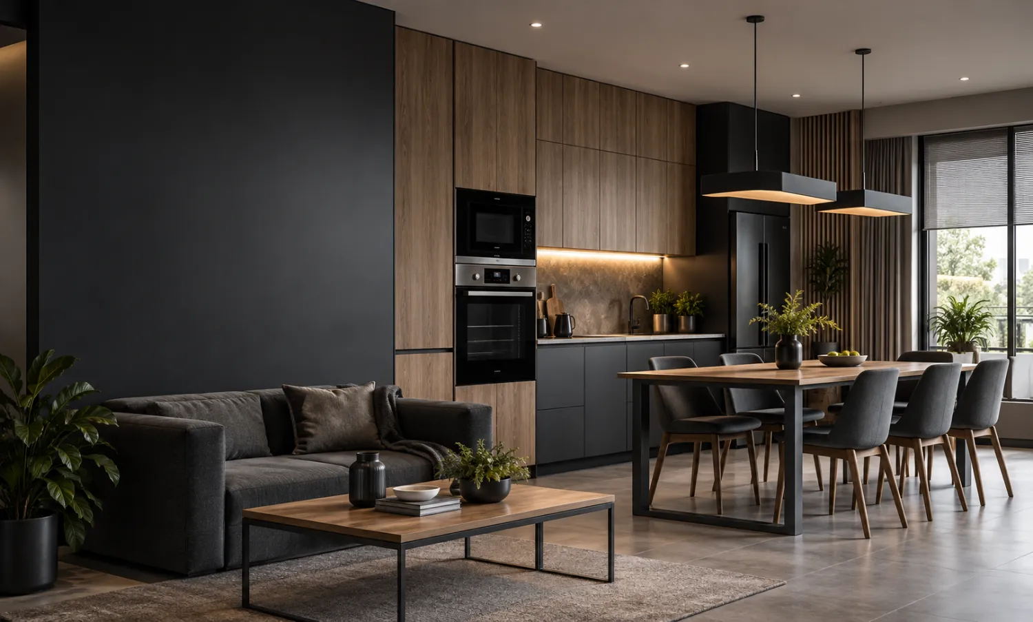 Interno di casa con apparecchi da cucina
