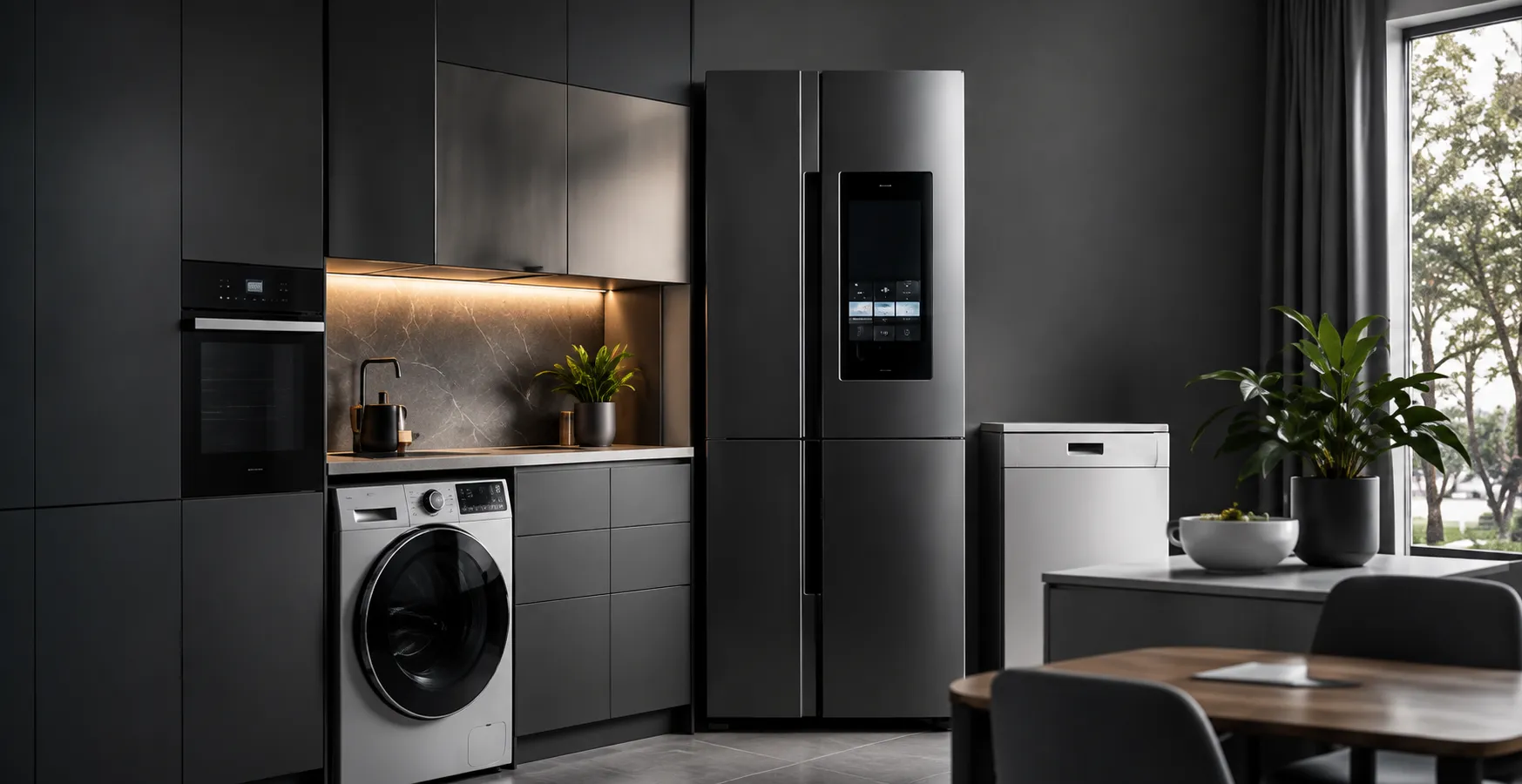 Cucina moderna con elettrodomestici